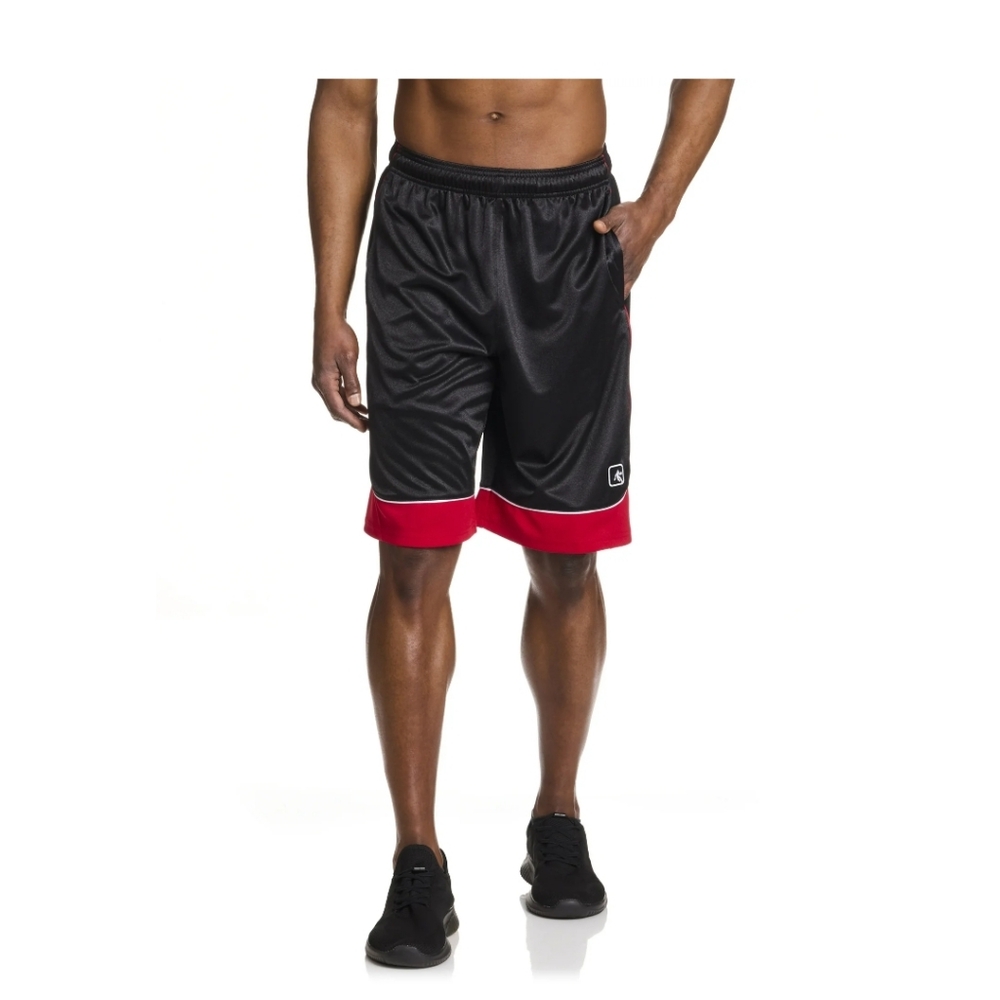 Champion Men's Performance Shorts in Black and Red